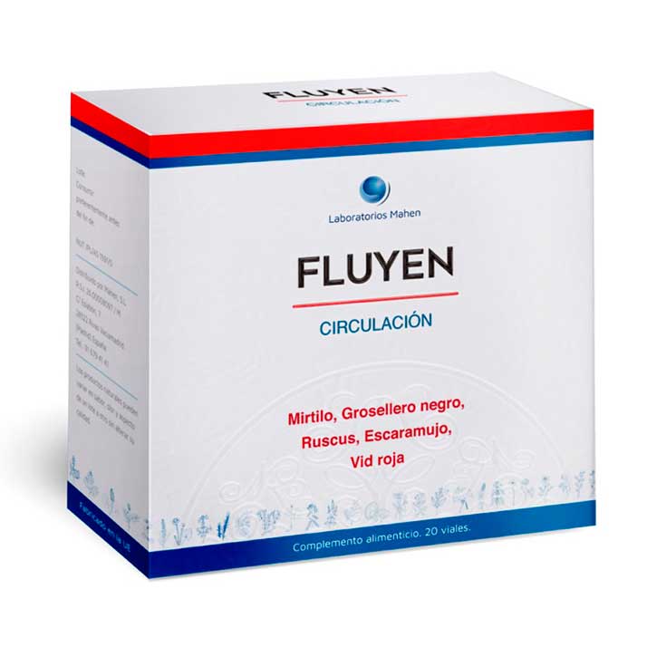 Fluyen 20 Viales Mahen - Complemento Alimenticio para Venas Varicosas y Hemorroides