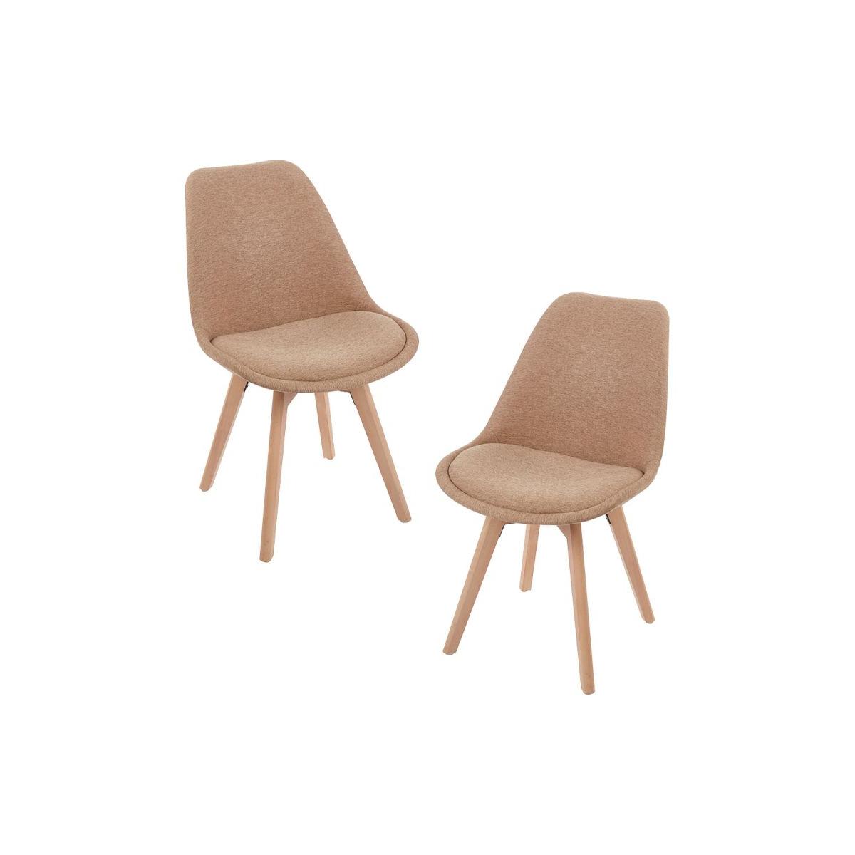Regalos Miguel - Packs Sillas Comedor - Pack 2 Sillas Synk Tela - Champán