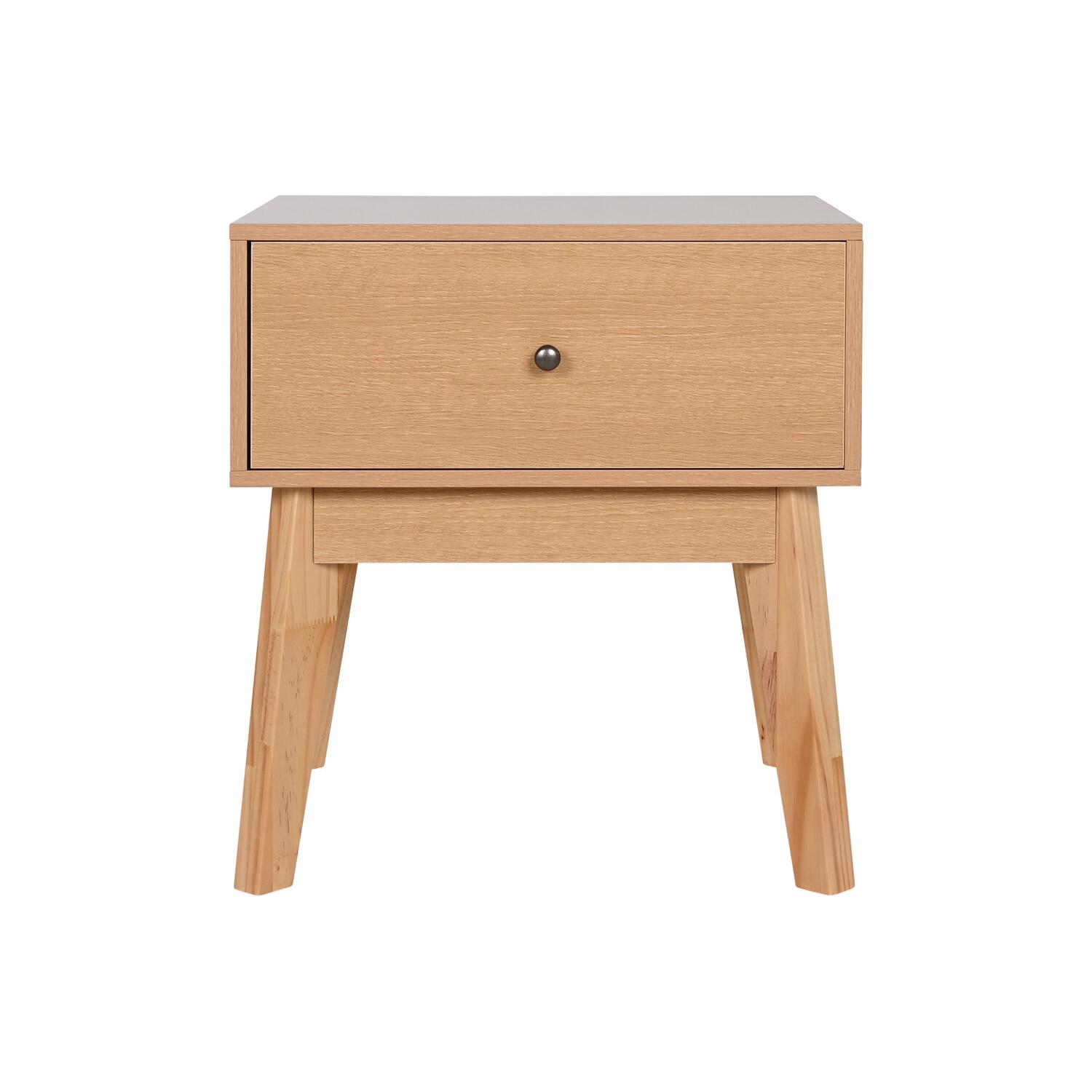 Mesita De Noche Mdf 45X36X49 Natural El mejor complemento para tu hogar  - Fijalo -