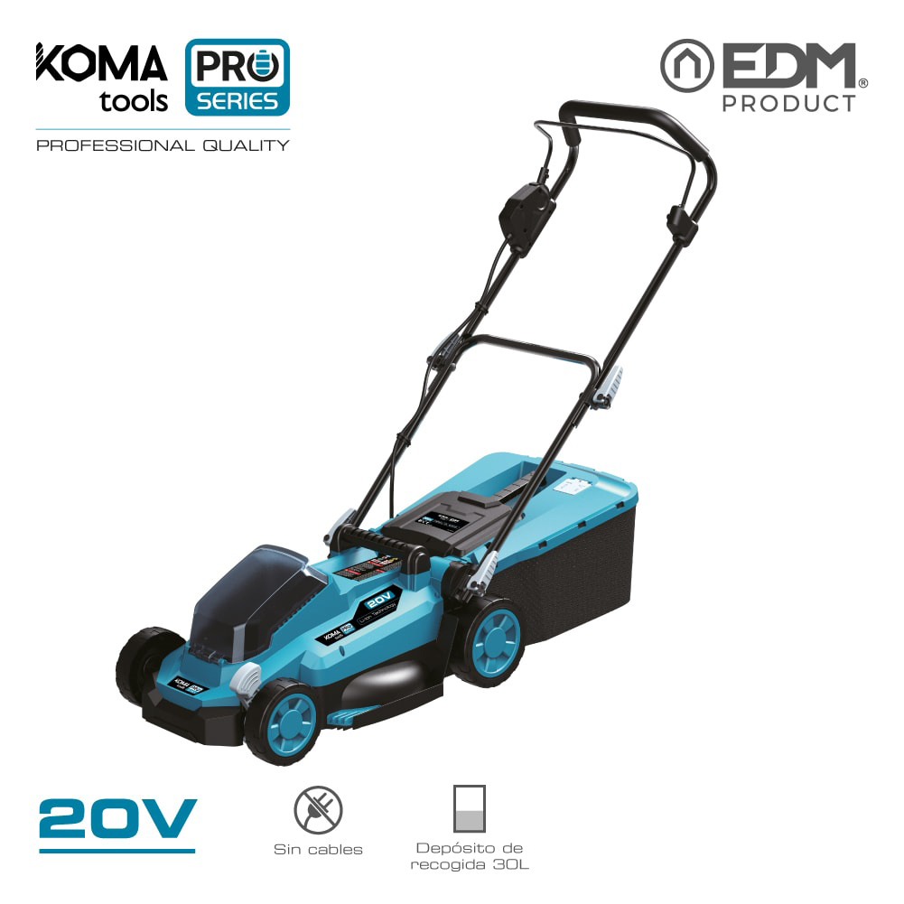 Cortacésped 20v  brushless (sin bateria y cargador) 97x93cm koma tools pro series battery