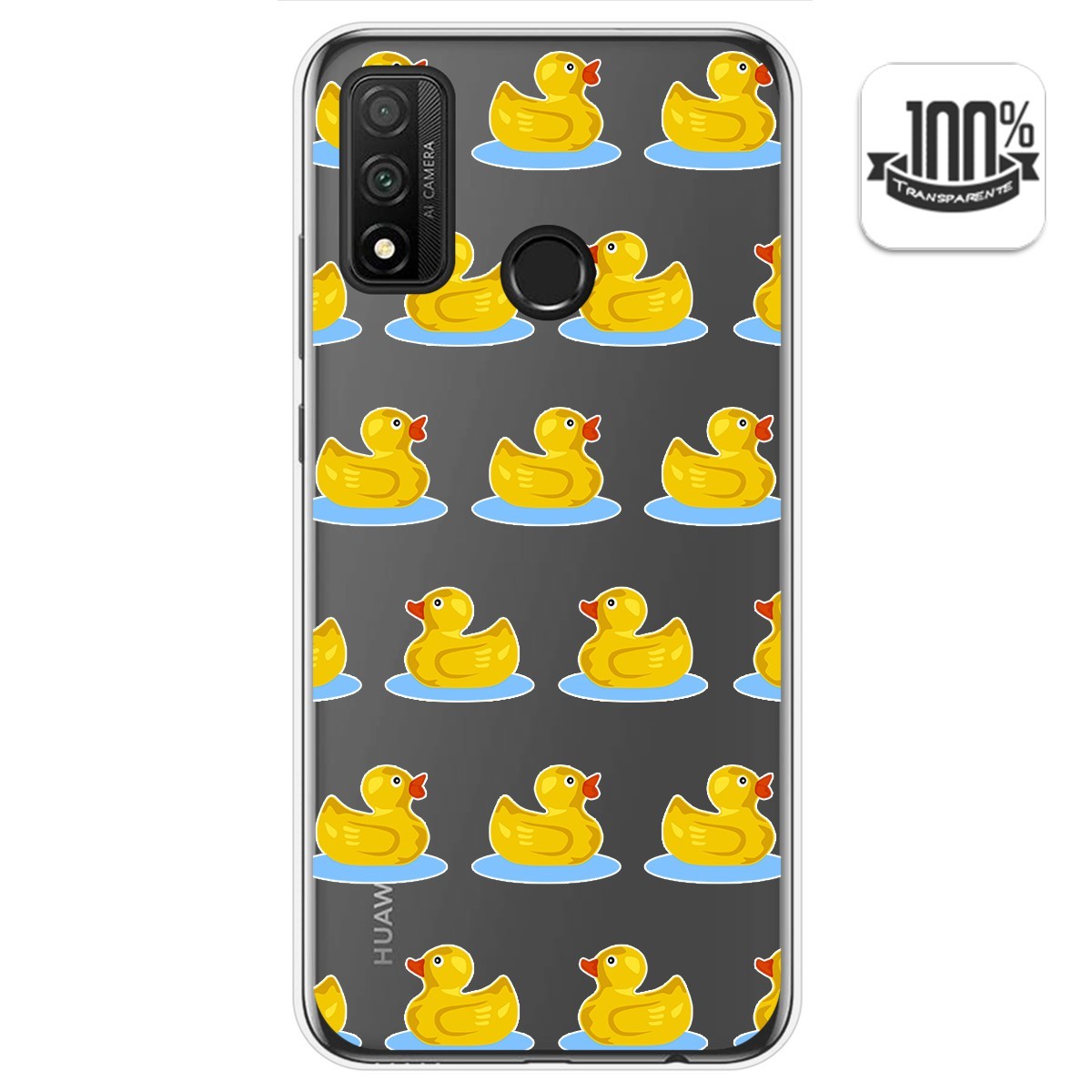 Tumundosmartphone Funda Gel Transparente para Huawei P Smart 2020 diseño Pato Dibujos