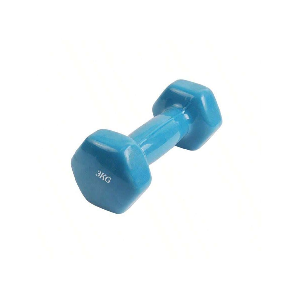 Mancuerna hexagonal con recubrimiento de vinilo –unidad – 2kg / 3kg / 4kg / 5kg | Pesas antideslizantes para entrenamiento en casa