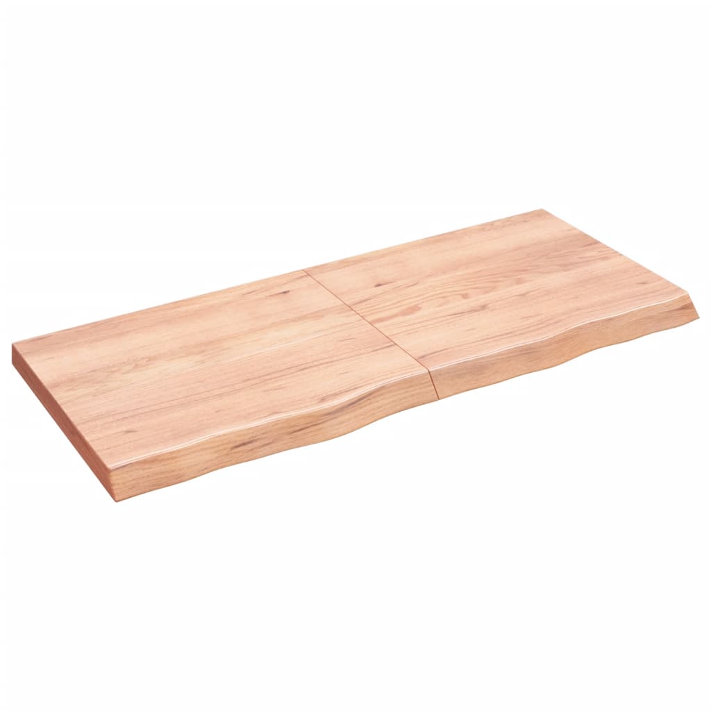 Vidaxl Estante de Pared de Madera Roble Tratada 140x60x(2-6)cm Natural