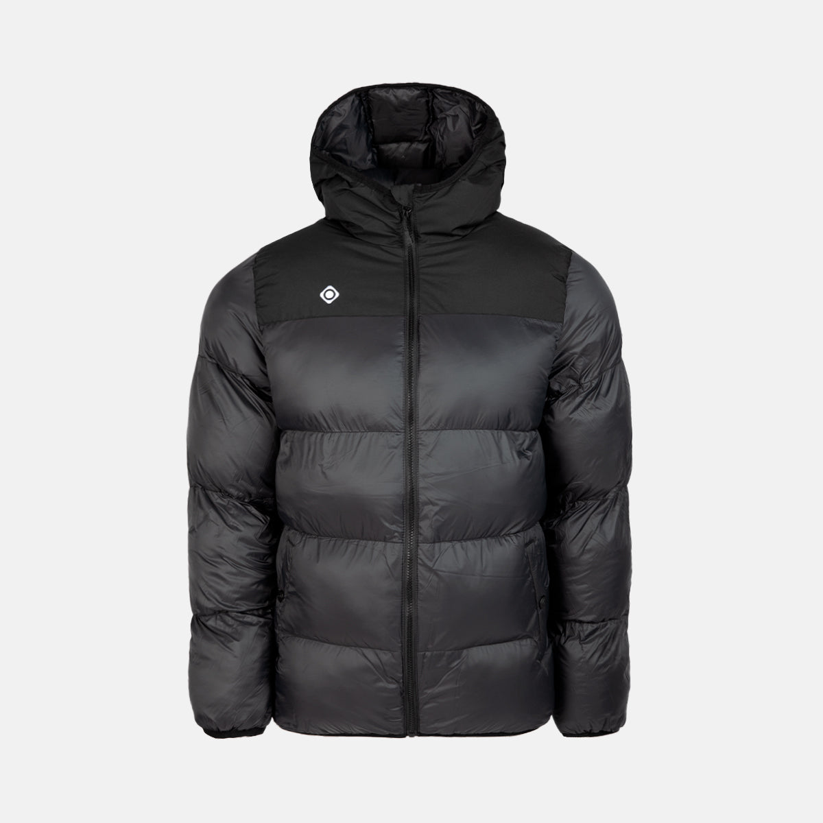 Izas - Chaqueta de Fibra Ultraligera para Hombre - Chaqueta de Rápido Secado con Cierre de Cremallera - Resistente al Agua y al Viento - Ideal Para Actividades al Aire Libre - Loeches Negro - 2XL