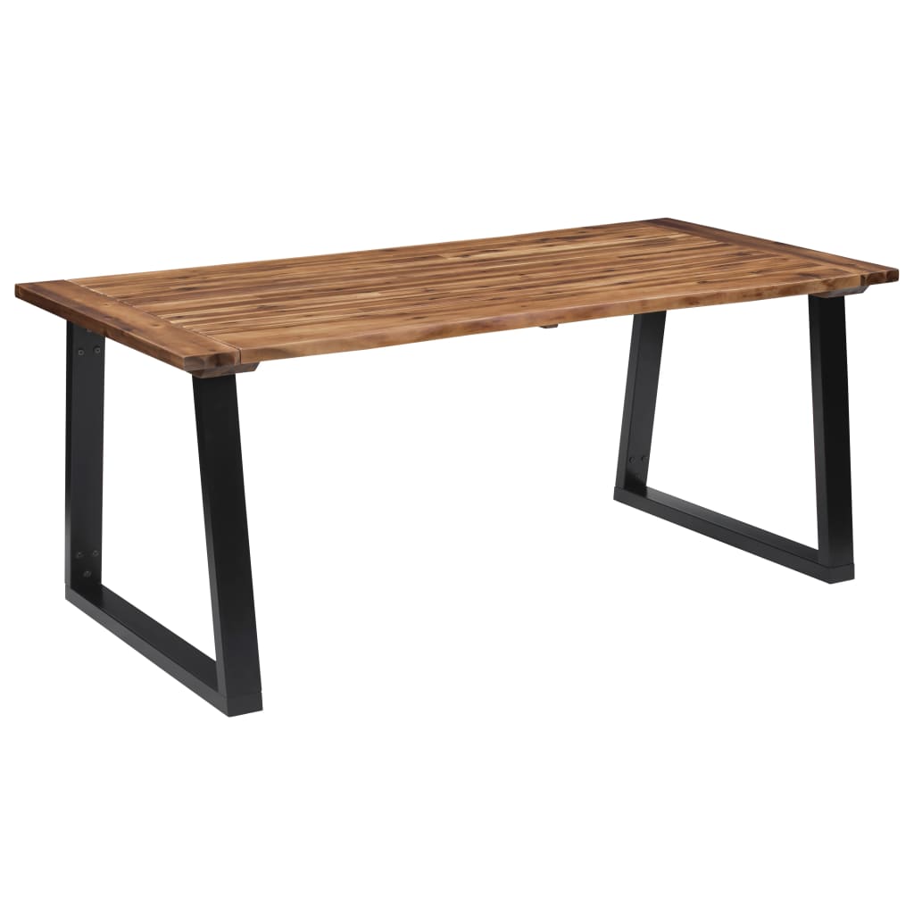 vidaXL Mesa de comedor demadera de acacia maciza 180x90 cm