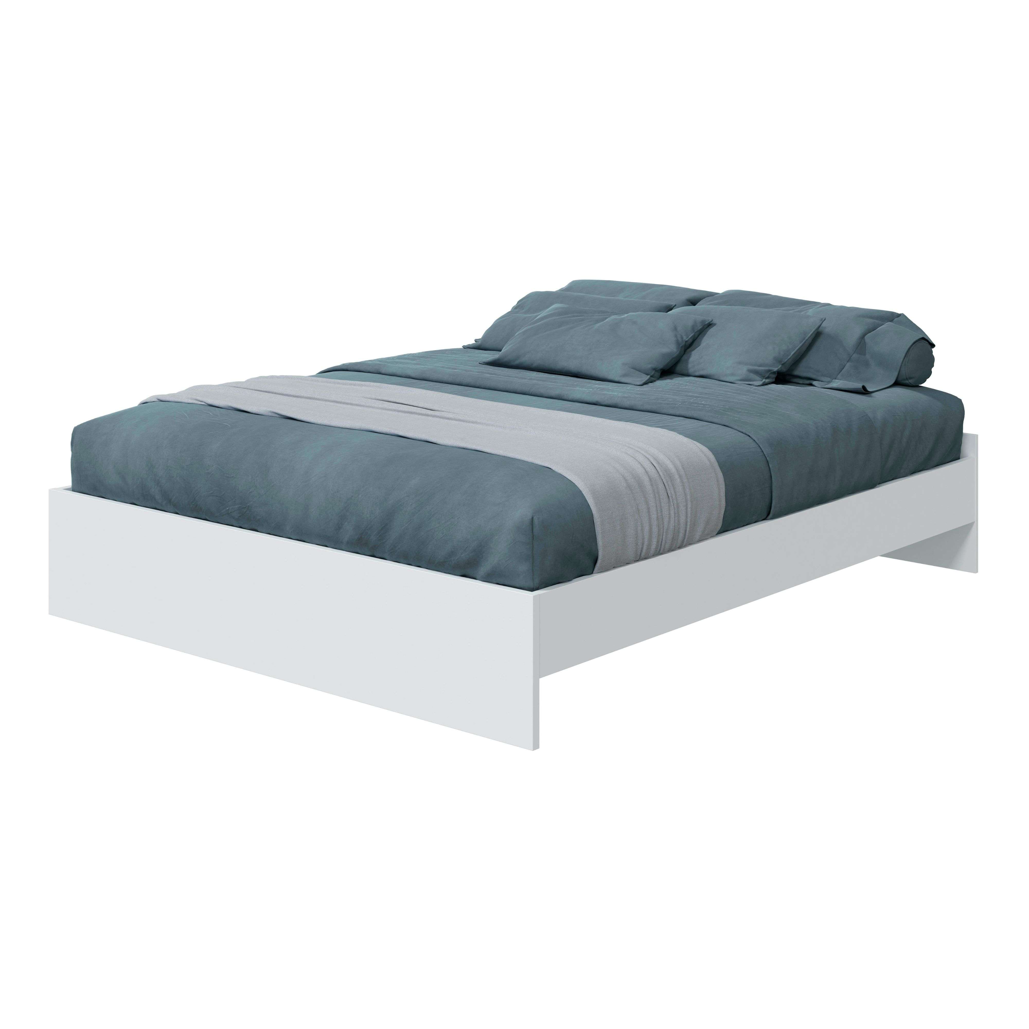 Miroytengo Cama De Matrimonio Ethna Color Blanco Artik De Dormitorio Estilo Moderno 166x39x196 cm