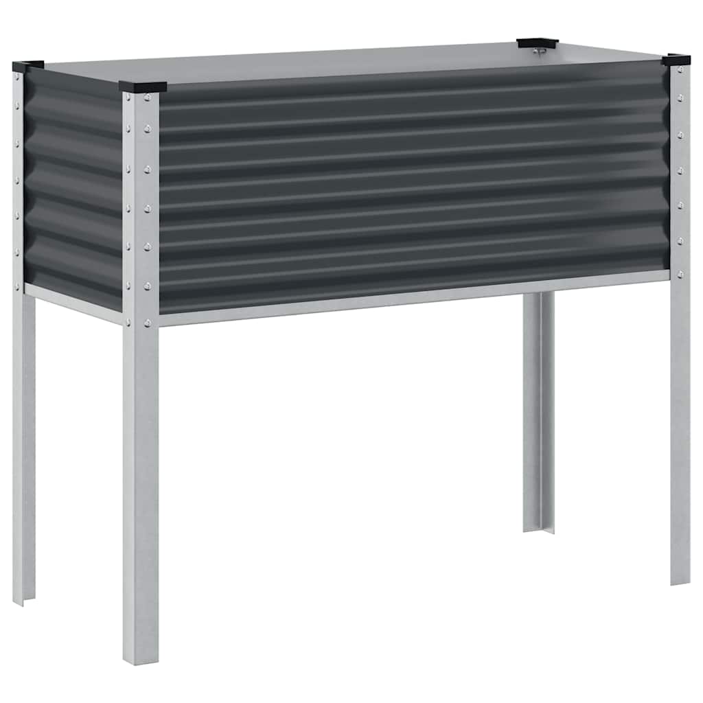 vidaXL Jardinera de acero antracita 100x45x90 cm