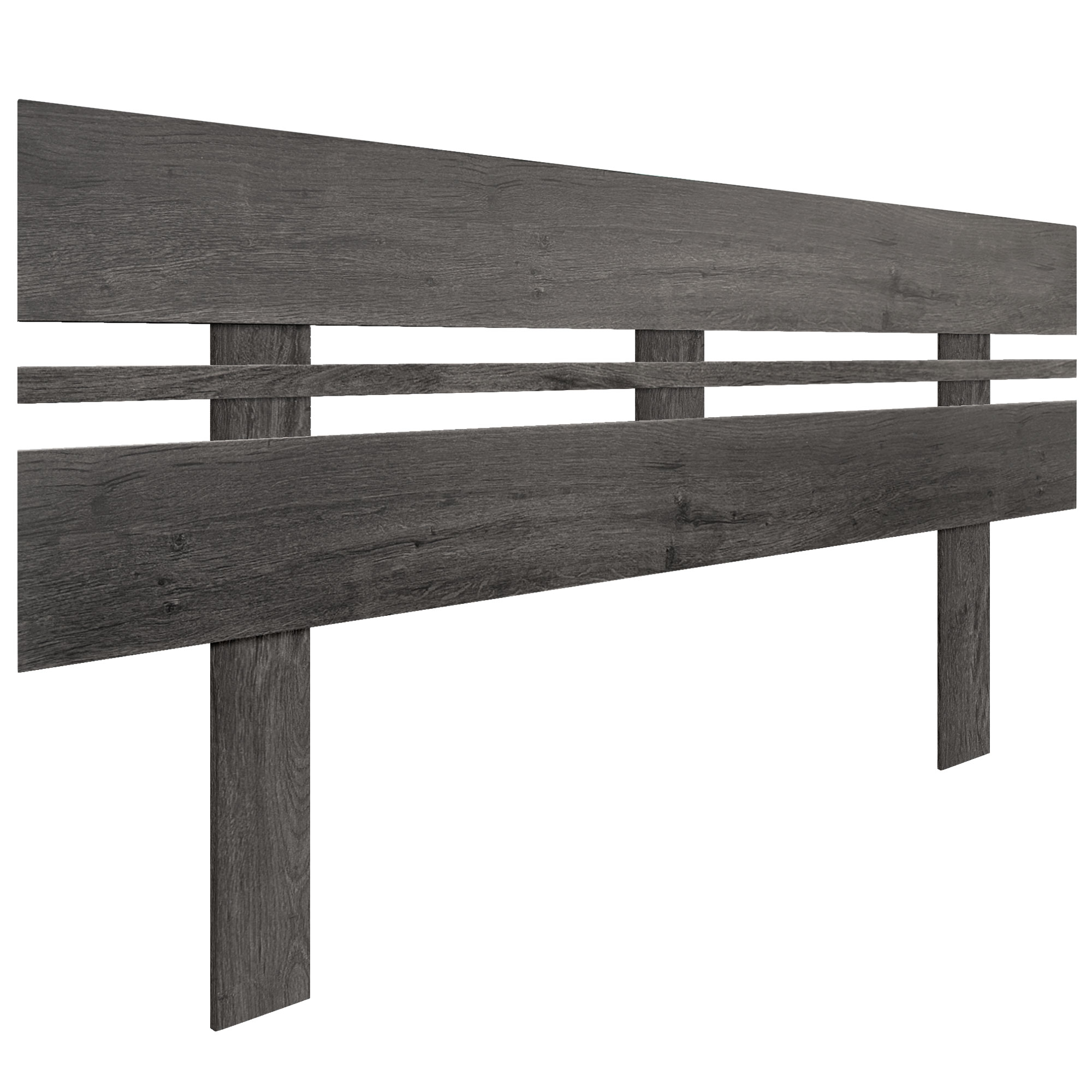DHOME Cabecero de Madera reciclada DM Horizontal Ancho con Patas Cama Palets Herrajes incluidos