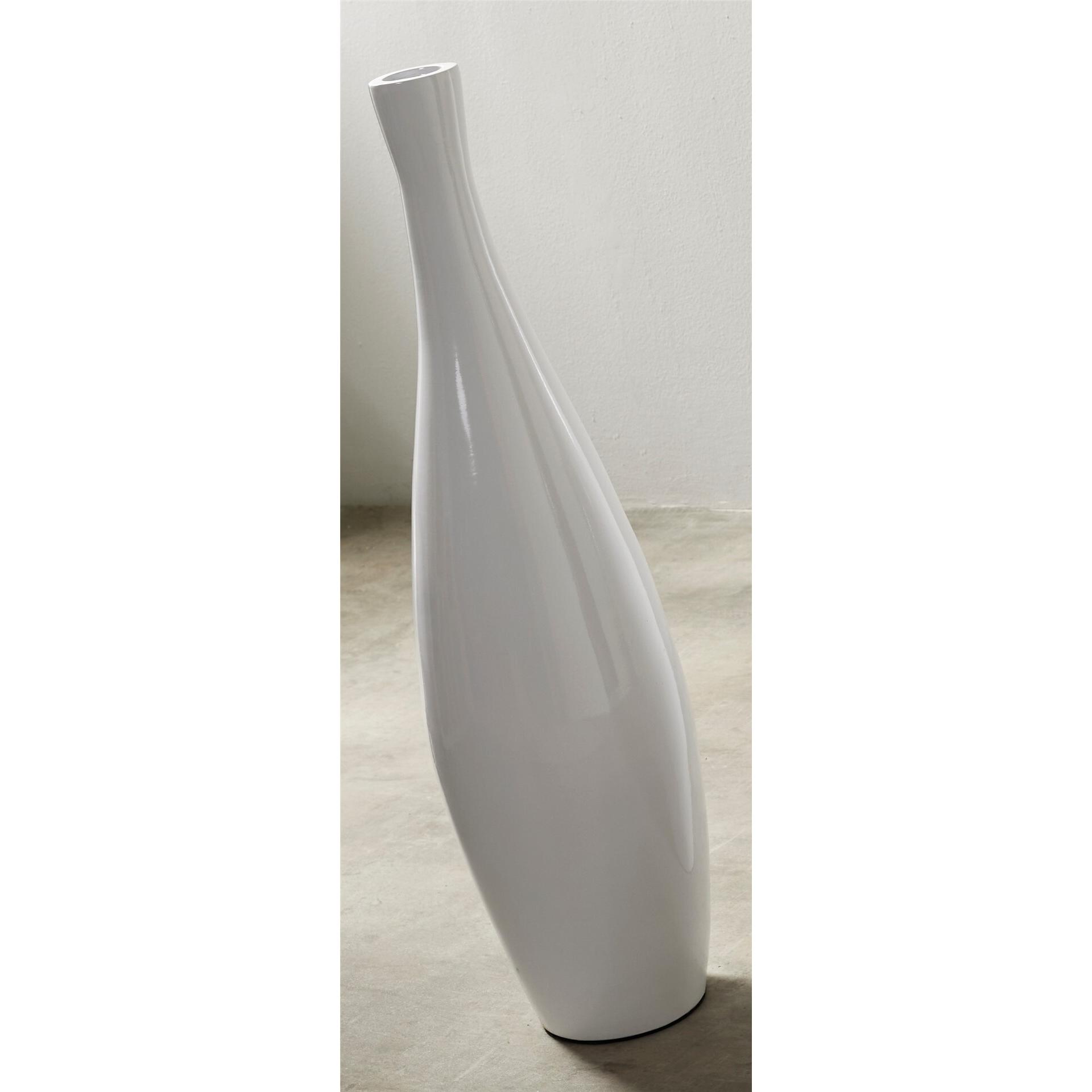Jarron lacado blanco 90cms. 25dx90 cms. El mejor complemento para tu hogar.