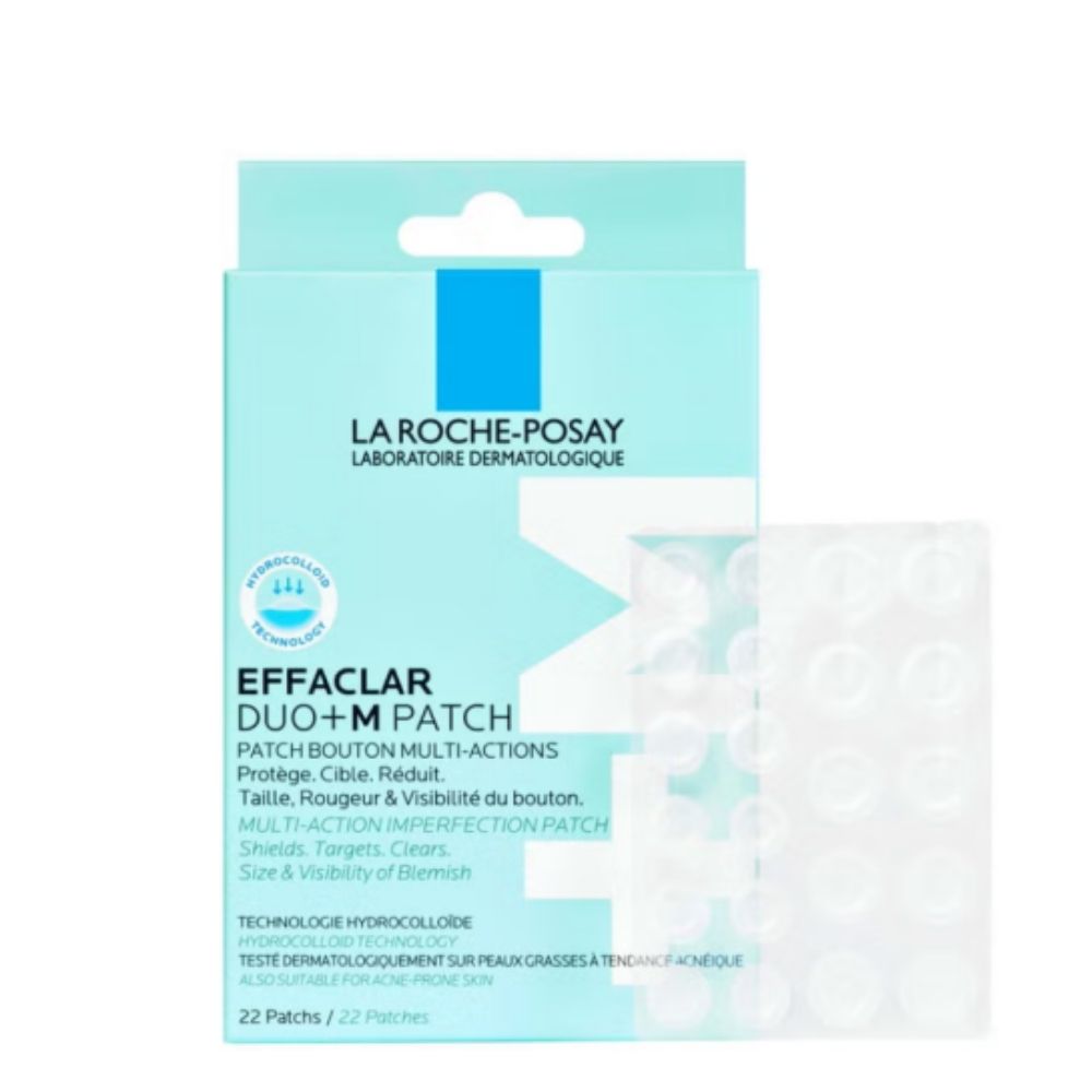 LA ROCHE-POSAY Effaclar Duo+M Parches Multi-acción para Imperfecciones y Granos, 22 Unidades, Tratamiento Localizado con Tecnología Hidrocoloide