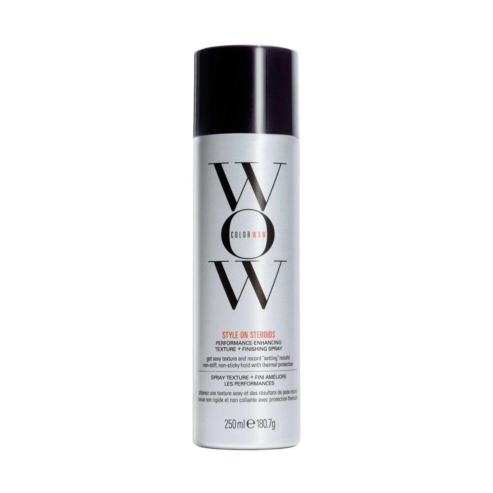 Color Wow - Spray texturizante Style on Steroids para volumen, fijación y memoria de peinado con protección térmica, acabado ligero sin residuos, 250 ml
