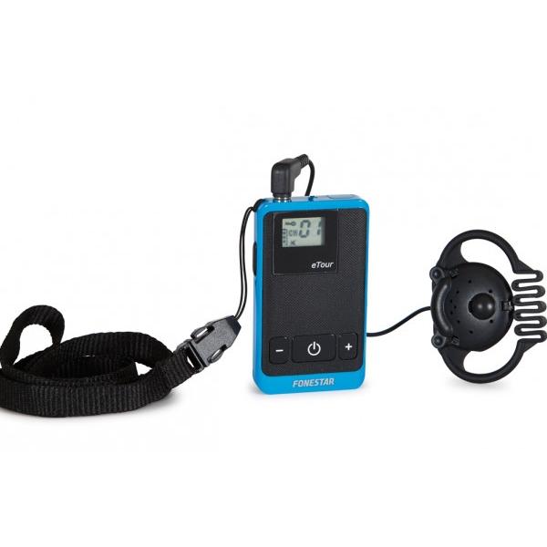 Fonestar Receptor Inalámbrico Bidireccional Guía Turístico TOUR-2R con Micrófono Incorporado y 16 Canales