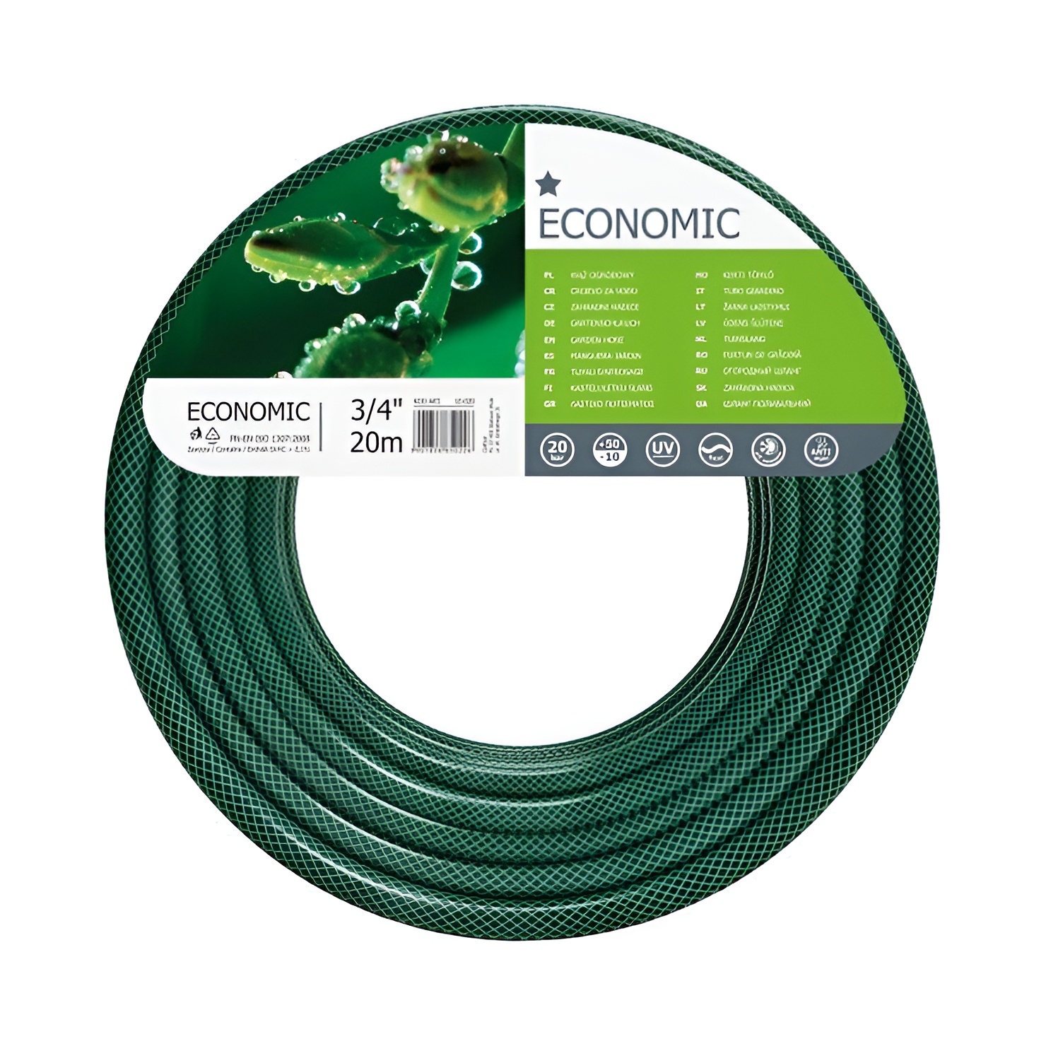 Manguera de Jardín Cellfast Terra Economic Verde 20m 3/4 Resistente a UV