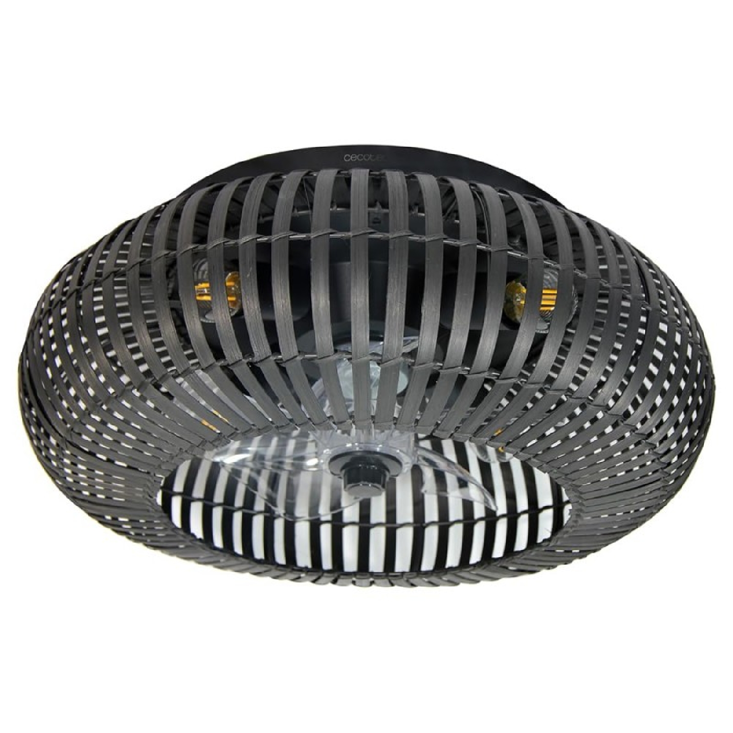 Cecotec Ventilador de Techo con Luz de diseño EnergySilence LampAero 600 Natural DarkWood motor DC 20W, Luz LED