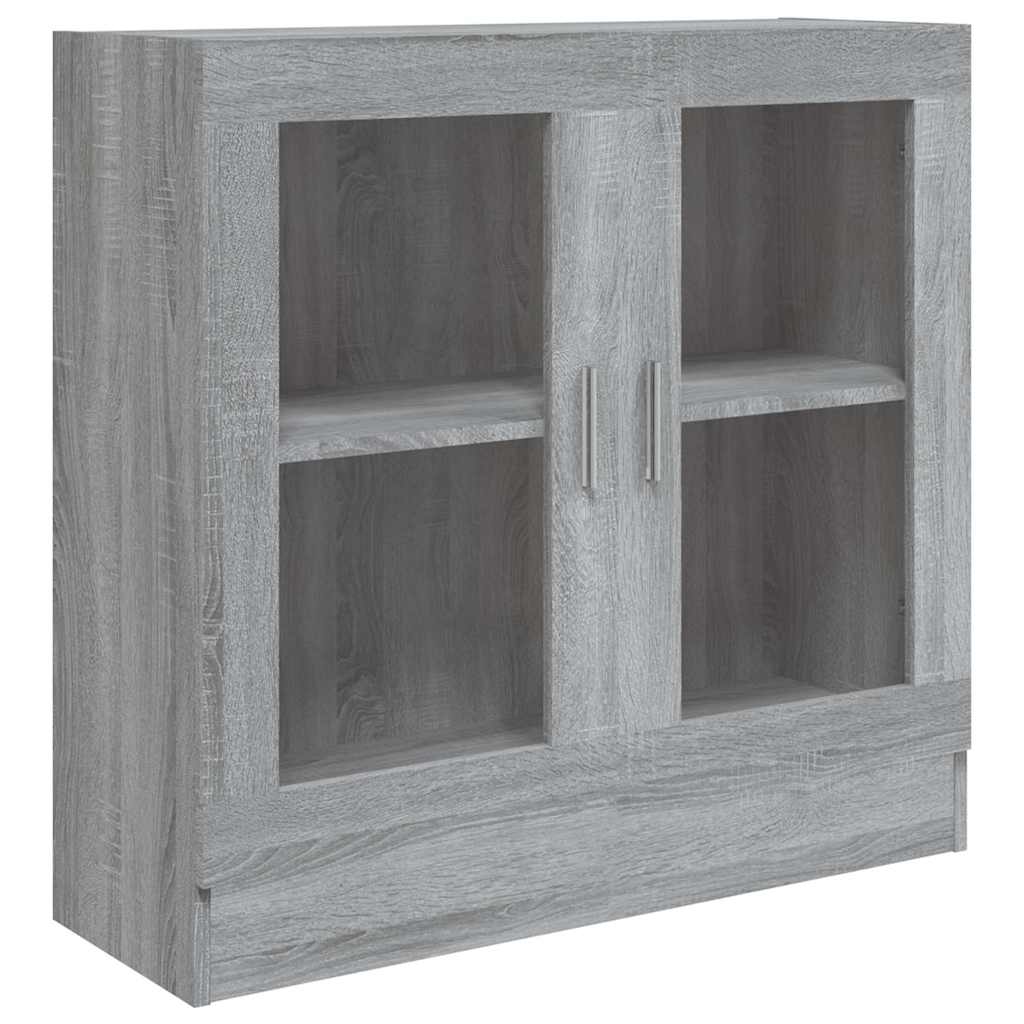 vidaXL Vitrina de madera contrachapada 82,5x30,5x80 cm Multicolor