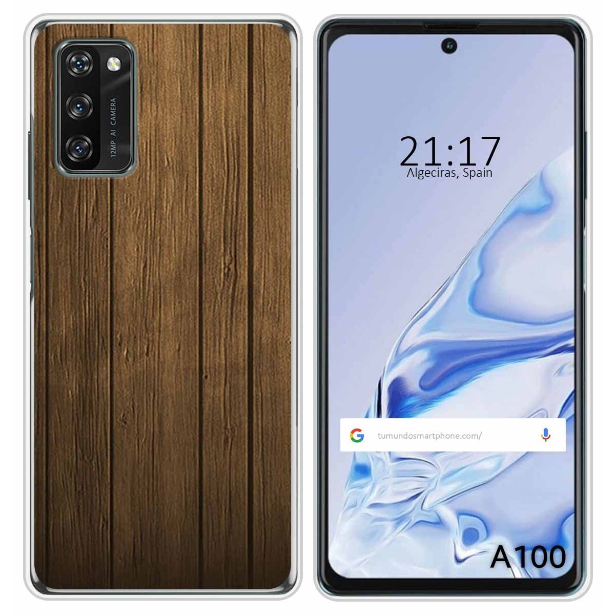 Funda Silicona para Blackview A100 diseño Madera Dibujos
