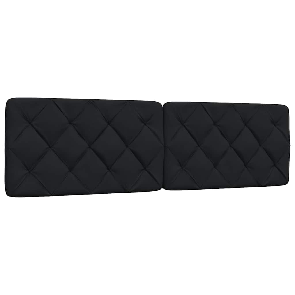 vidaXL Cabecero de cama acolchado tela negro 180 cm