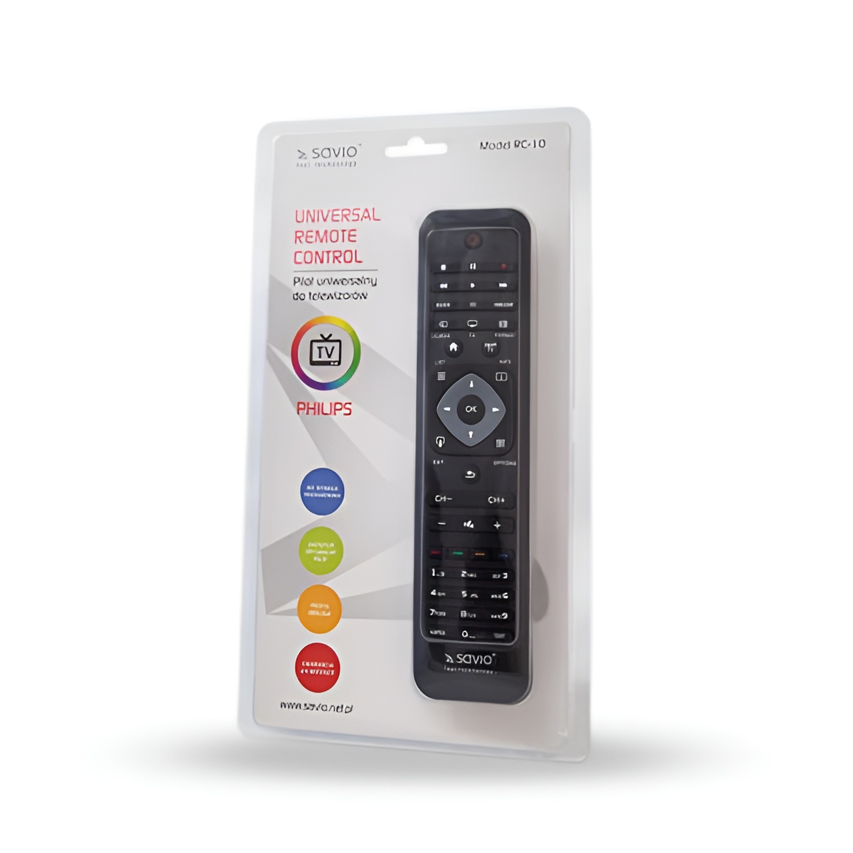 Savio universal remote controller/replacement for philips tv rc-10 ir wireless