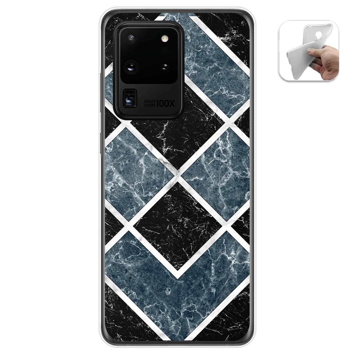 Tumundosmartphone Funda Gel Tpu para Samsung Galaxy S20 Ultra diseño Mármol 06 Dibujos