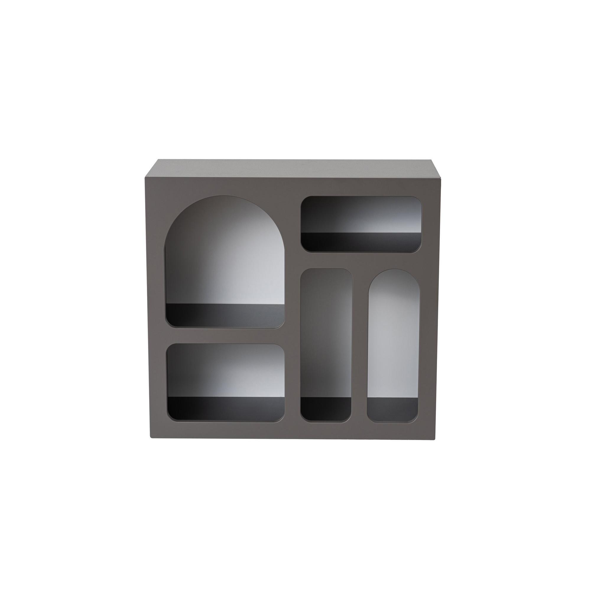 Habitat y Jardin - Aparador de madera "Lessa" - 80 x 37 x 74 cm - Gris antracita