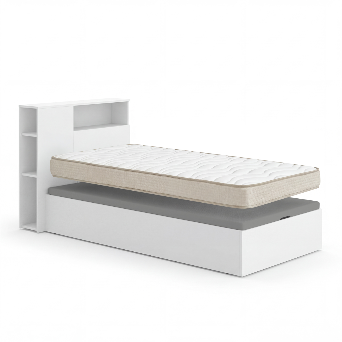 Pack ahorro juvenil Canapé con Cabecero Ten y Colchón Viscoelástico Nova 90 x 190 cm | Montaje Incluido (Solo canapé)