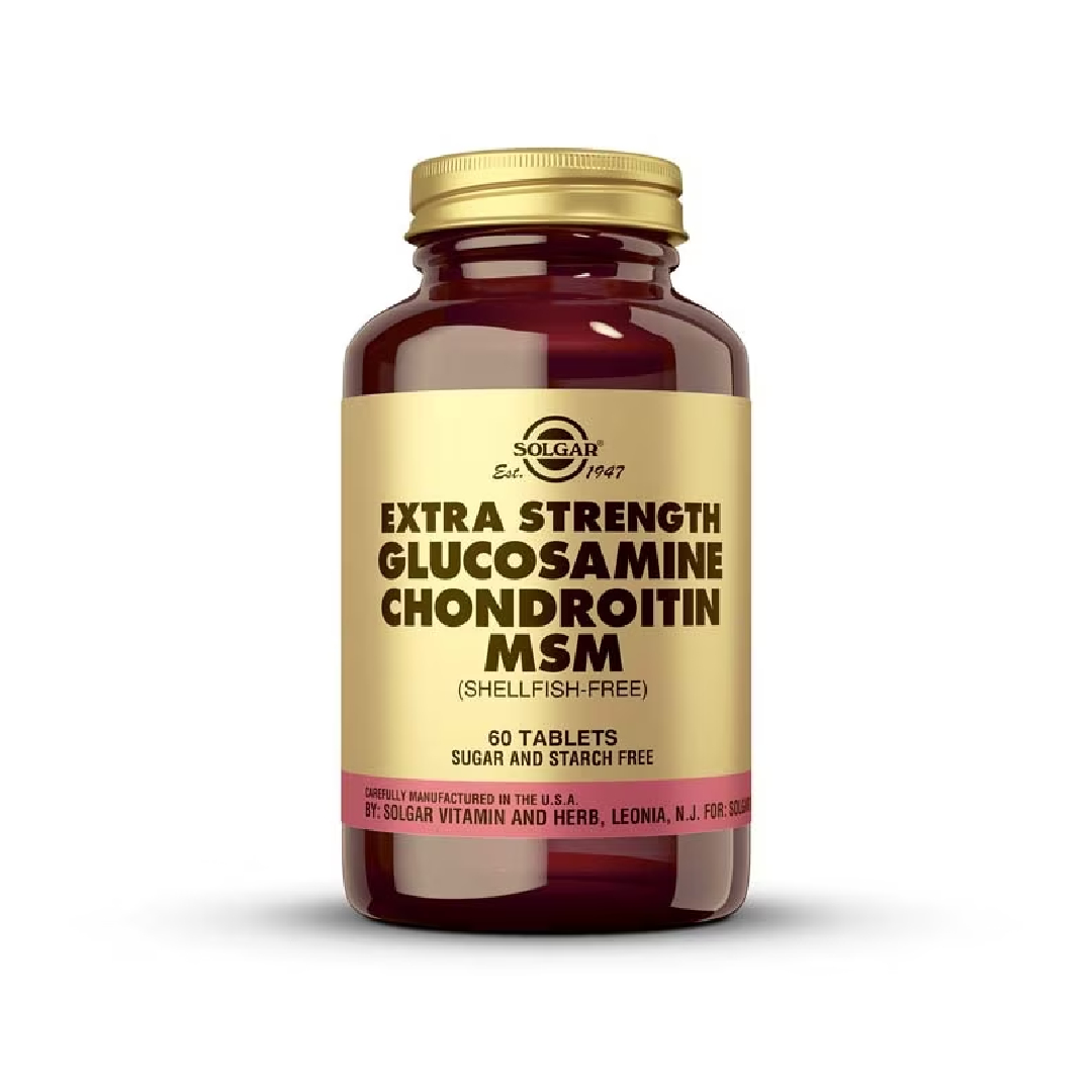 Solgar Glucosamina Condroitina MSM Extra Concentrado 60 comprimidos - Cuidado Avanzado de Articulaciones y Cartílagos - Mejora Movilidad y Flexibilidad