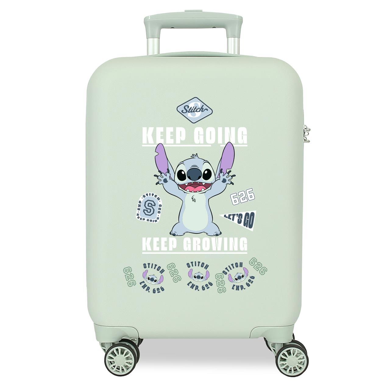 Maleta de cabina Disney Stitch keep going menta 50x33x20cm