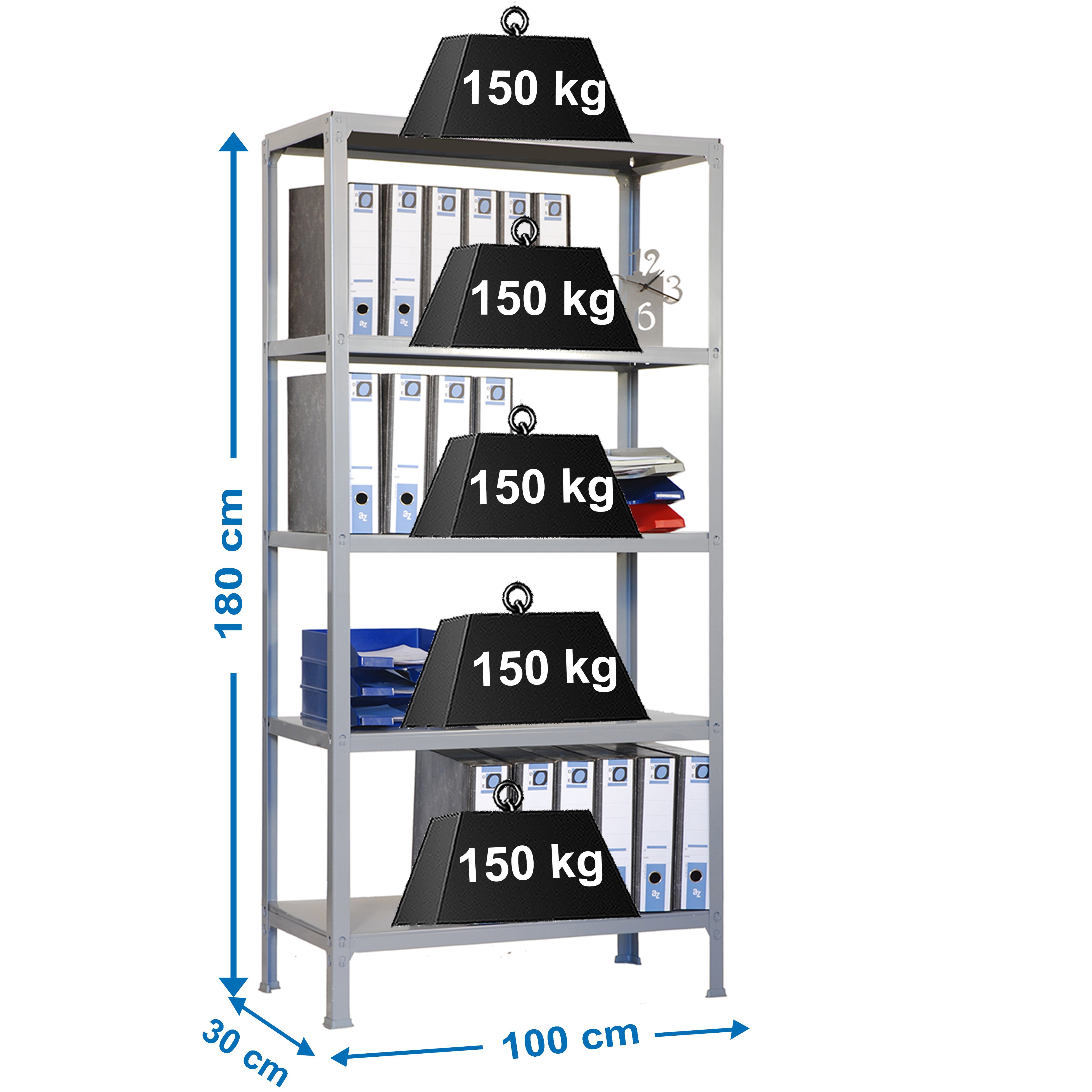 Estantería SIMONRACK Simonhome click plus 5/300 gris