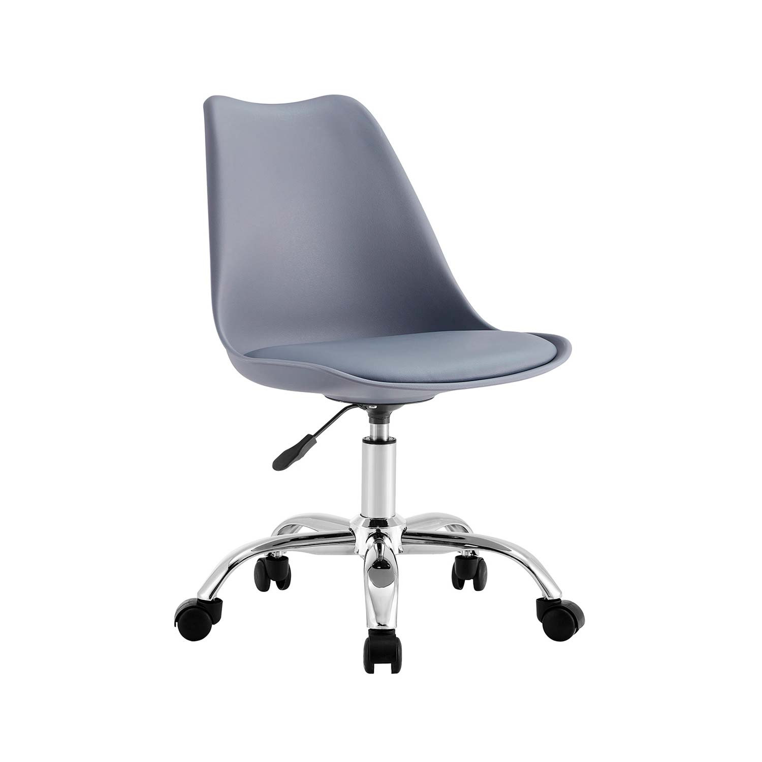 Silla de Escritorio Ergonómica con Ruedas Modelo Eyre de 7house | Silla Nórdica Acolchada Giratoria Moderna Altura Ajustable | Silla de Escritorio de Oficina Estudio Dormitorio 97x47x58cm