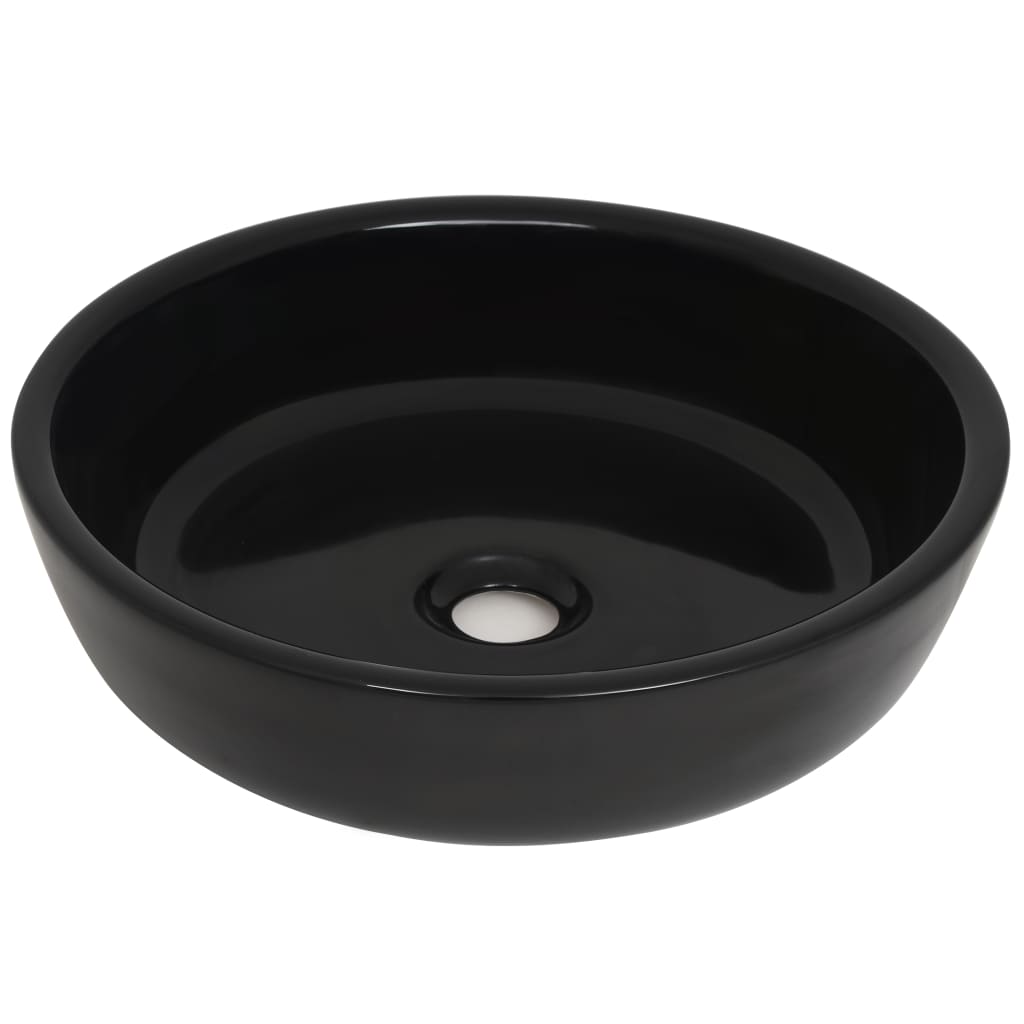 vidaXL Lavabo redondo de cerámica 42x12 cm