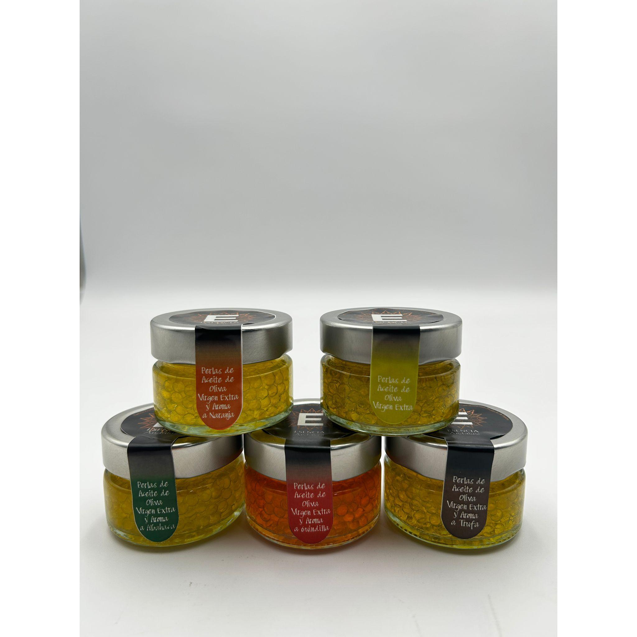 Perlas de Aceite de Oliva Virgen Extra y Trufa Blanca 50 gr. ESENCIA ANDALUSÍ GOURMET