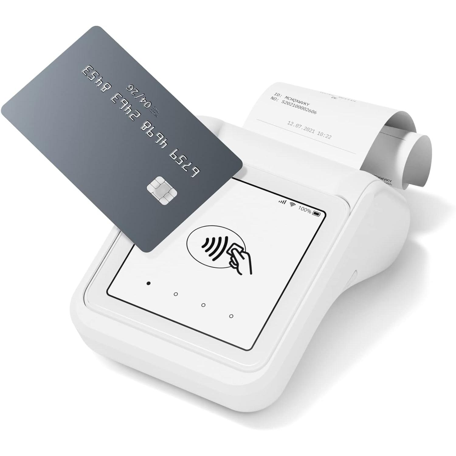 Sumup SOLO Con Impresora Lector De Tarjetas Portátil Pago con Tarjeta De Débito, Crédito, Apple, Google Pay y más Terminal Móvil con Tecnología RFID NFC Pago con Solo Acercar Su Tarjeta Teléfono O Chip & Pin