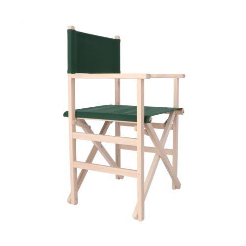 Sillon director ARANAZ sin barniz lona verde oscuro