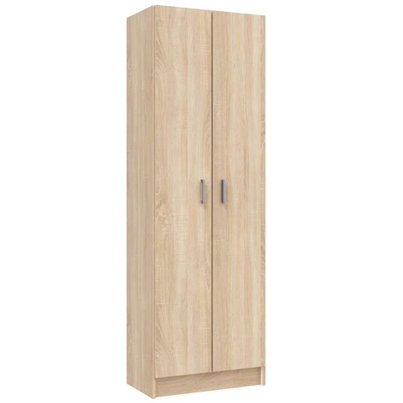 Armario Multiusos Bajo 2 Puertas Correderas Miroytengo Roble Cambrian y  Blanco 74x33 Cm