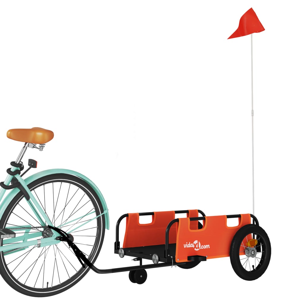 vidaXL Remolque para bicicletas hierro y tela Oxford Color Amarillo,  Azul,  Gris y mas