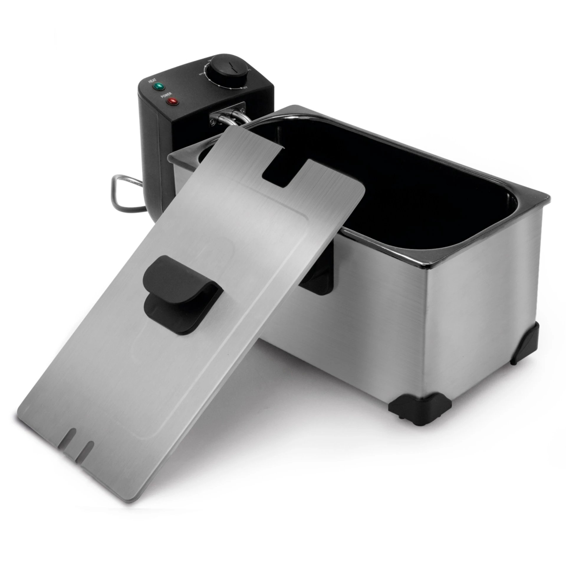 Freidora de aceite Flama 636FL | 3L, 2200W, acero inoxidable cepillado