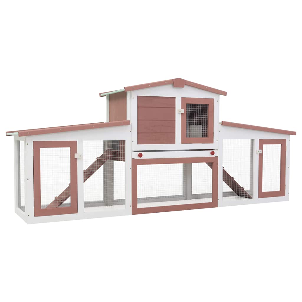vidaXL Jaula de animales grande madera 201x45x85 cm