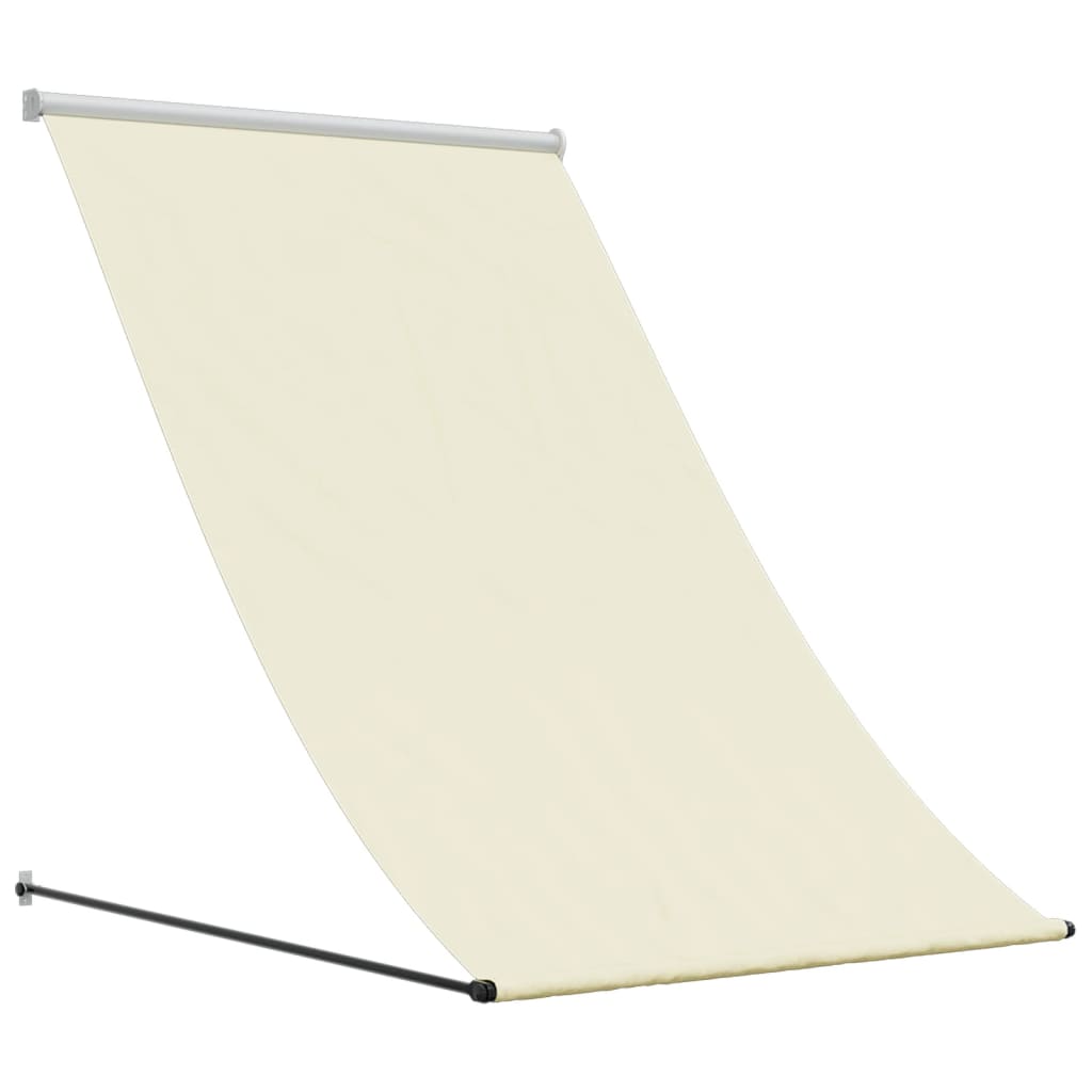 vidaXL Toldo retráctil de tela y acero crema 150x150 cm Protección Rayos UV para Terraza Patio Exterior Jardín
