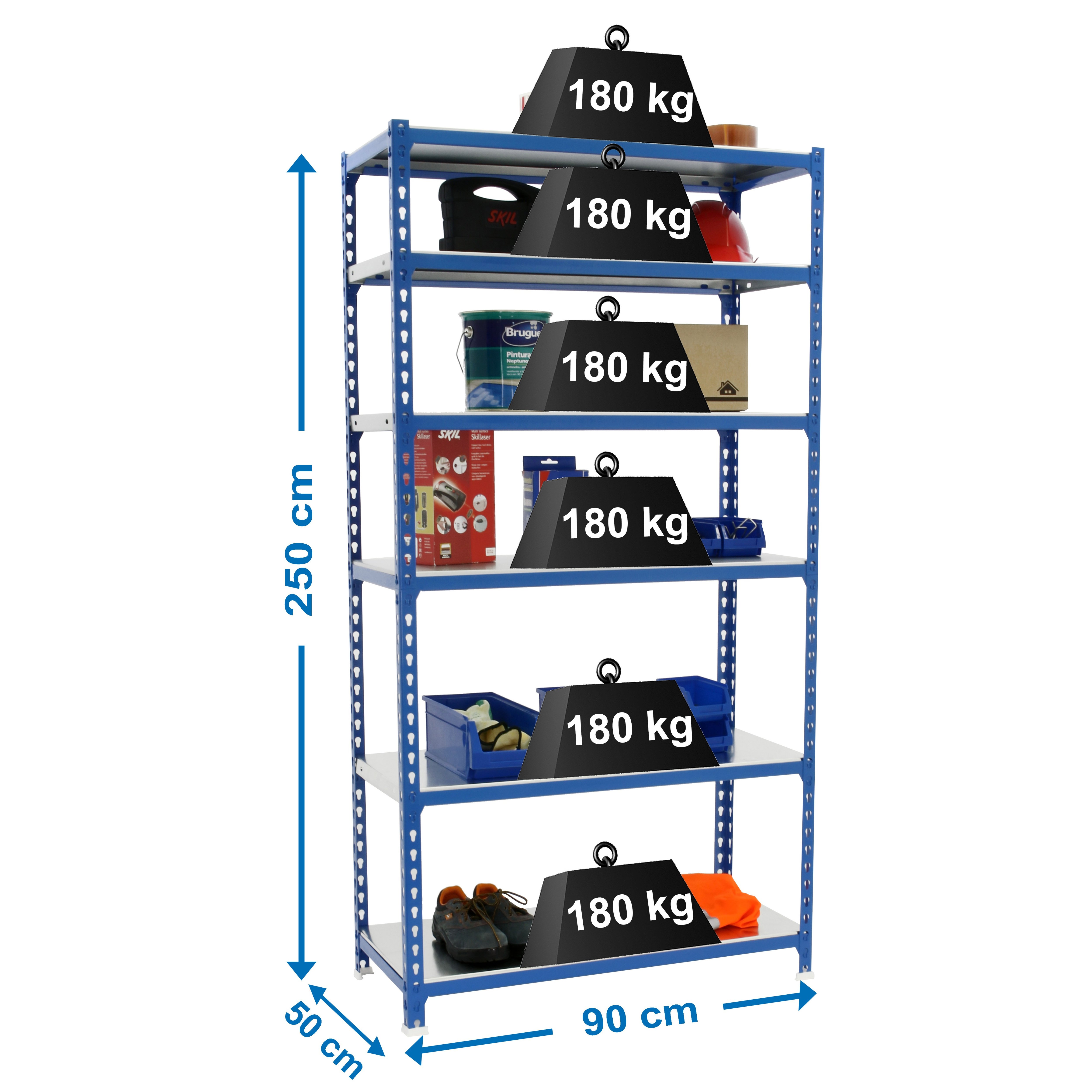 Estantería SIMONRACK Simonclick 6/500 azul/galva