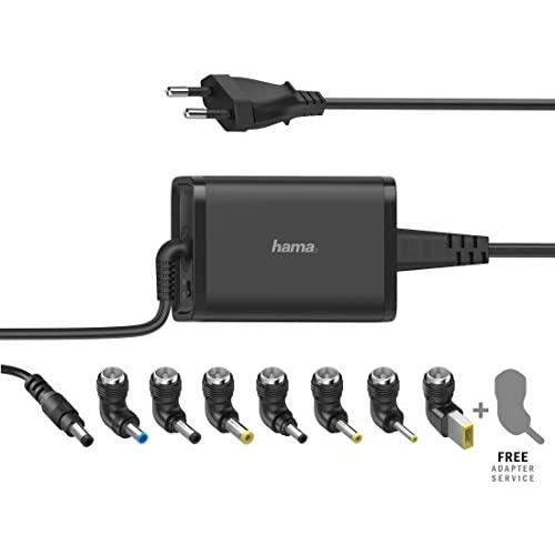 Hama - Fuente de alimentación para Ordenador portátil, 19 V/65 W, 7 adaptadores