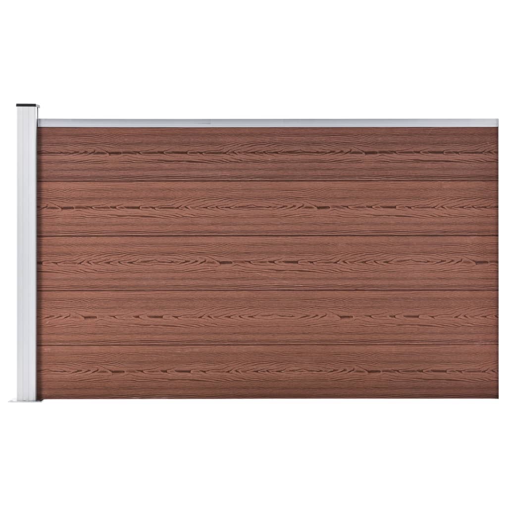 vidaXL Valla de jardín de WPC marrón 175x105 cm