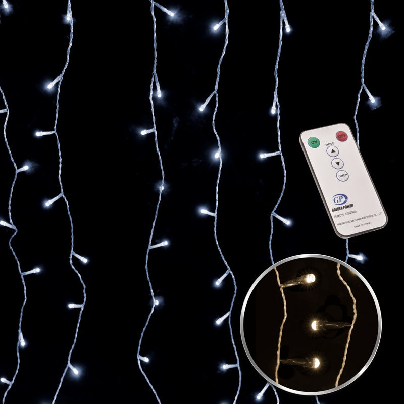 Gerimport Cortina LED 480 Luces Cálido-blanco