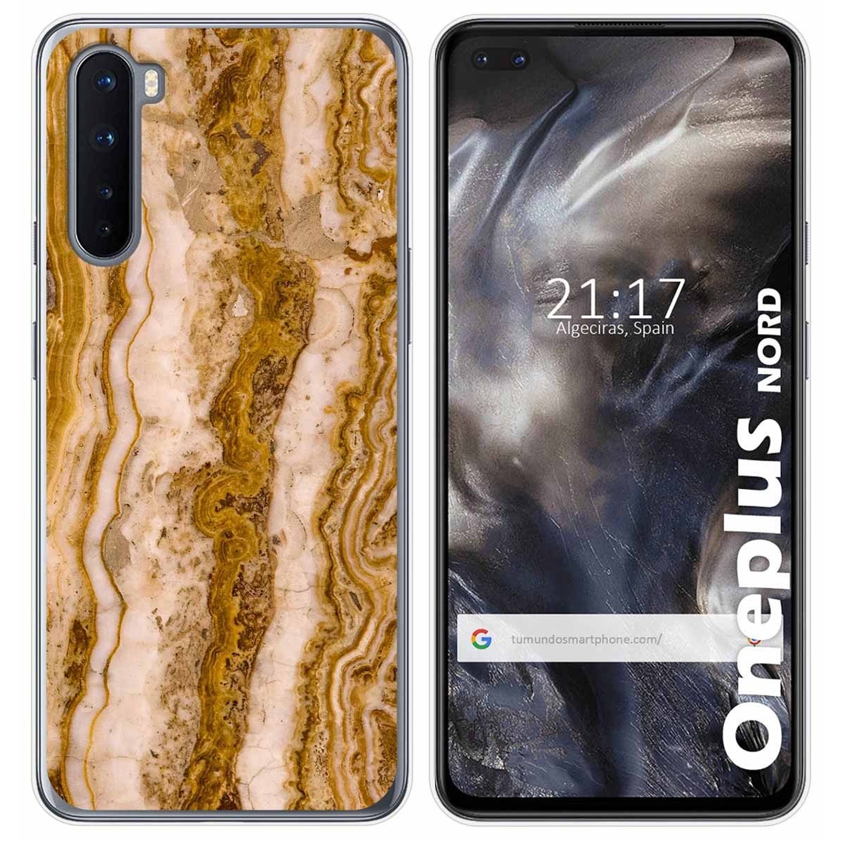 Tumundosmartphone Funda Gel Tpu para OnePlus Nord diseño Mármol 10 Dibujos