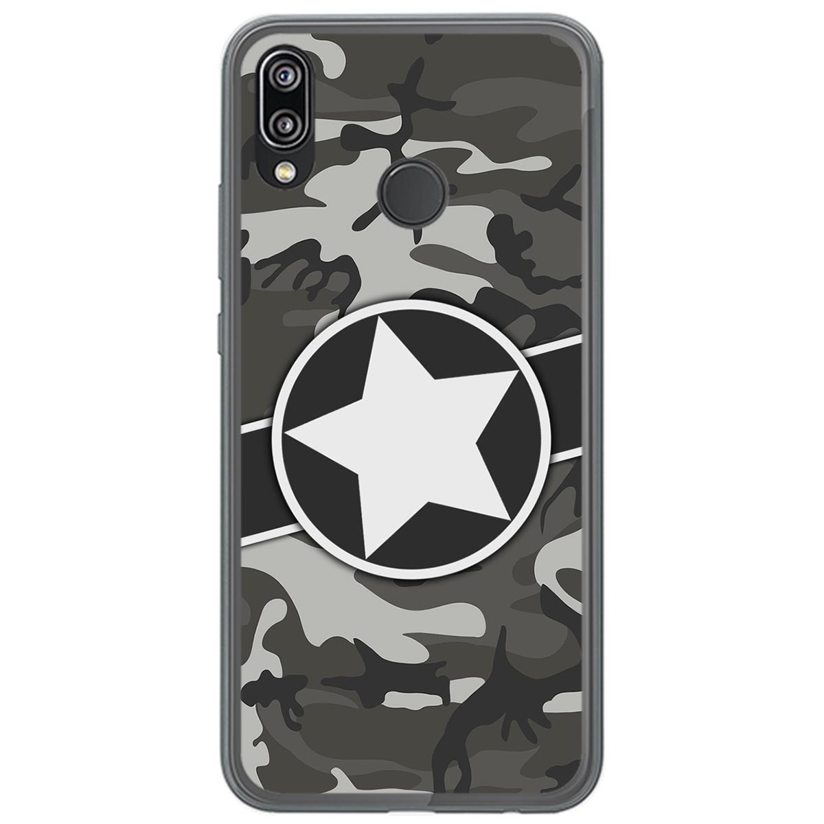 Tumundosmartphone Funda Gel Tpu para Huawei P20 Lite diseño Camuflaje 02 Dibujos