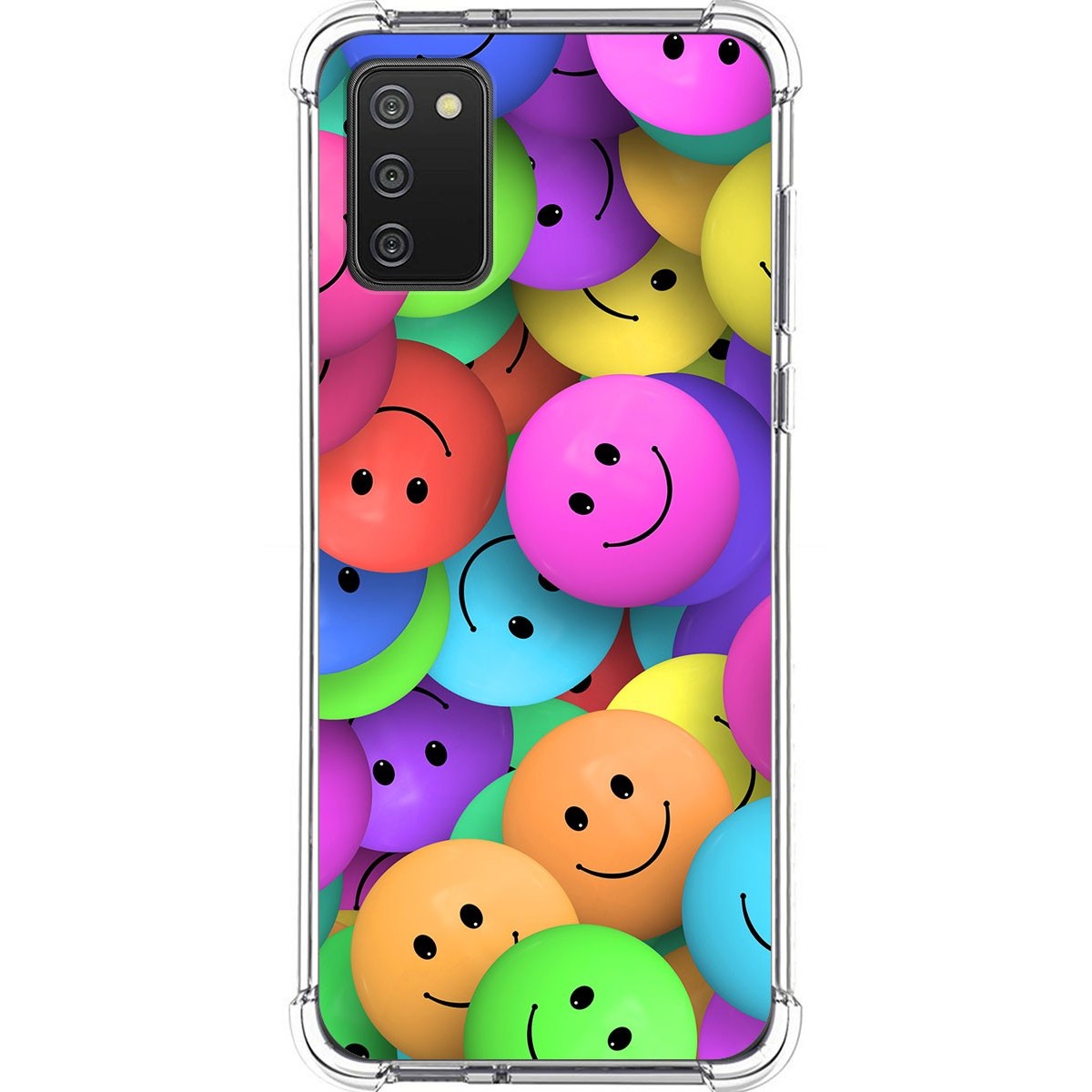 Tumundosmartphone Funda Silicona Antigolpes para Samsung Galaxy A02s diseño Smile Dibujos