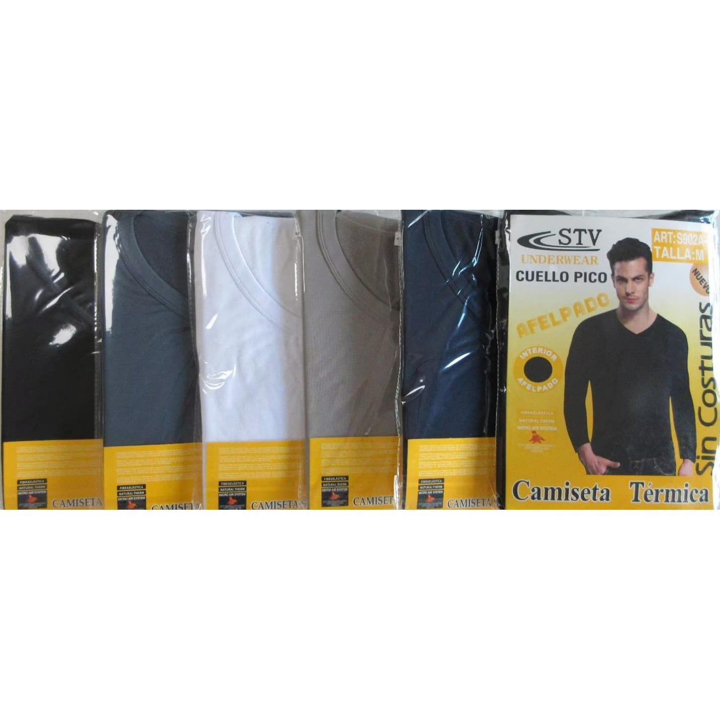 pack 6 Camisetas térmicas caballero manga corta algodón-lycra