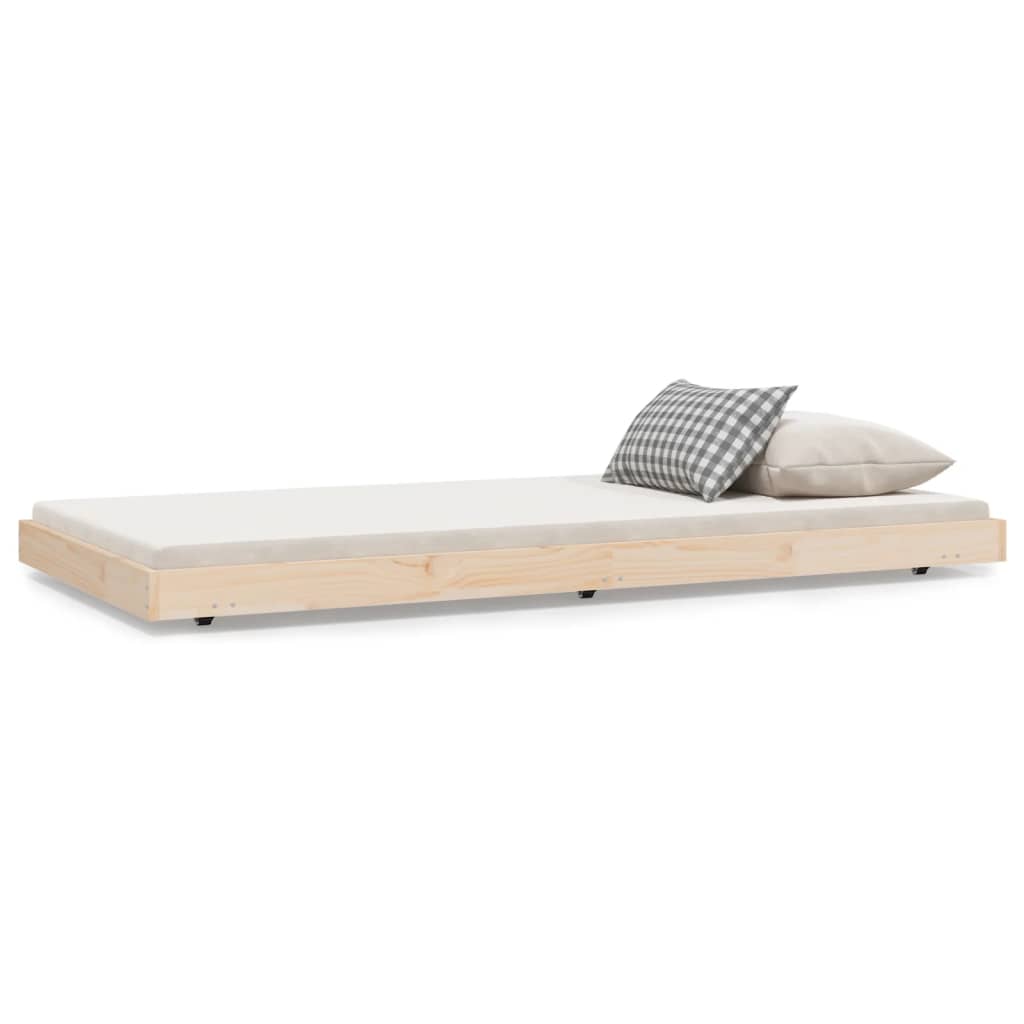 vidaXL Estructura de cama sin colchón madera maciza pino 75x190 cm