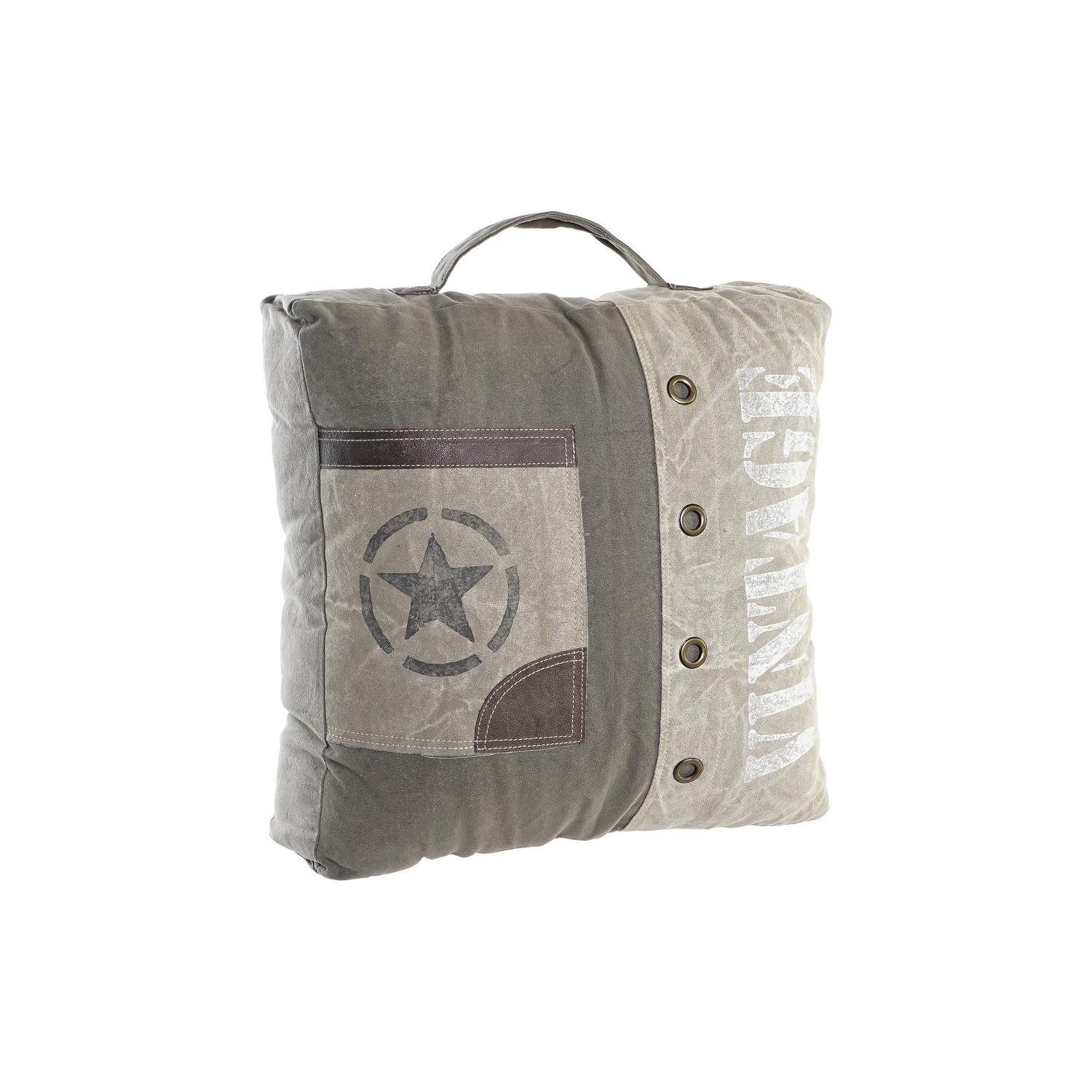 COJIN SUELO ALGODON PIEL 50X14X50 STAR ENVEJECIDO LD196253 - EL MEJOR COMPLEMENTO PARA TU HOGAR FIJALO
