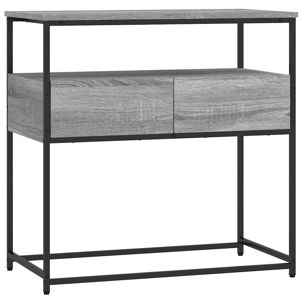 vidaXL Mesa consola madera de ingeniería gris Sonoma 75x40x75 cm