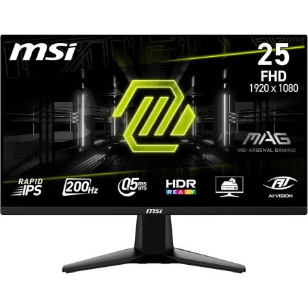 MSI MAG 255F E20, 24.5 pulgadas FHD 1920 x 1080 Monitor para juegos - 200Hz, 0.5ms, HDR listo, AMD FreeSync Premium
